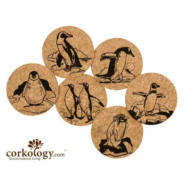 Corkology Penguins Cork Coaster Sets 412